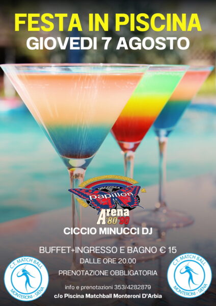 Festa in Piscina 7 agosto 2025